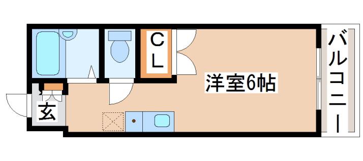 ソシオハイツ(ワンルーム/3階)の間取り写真