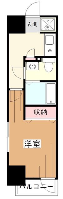 NSTAGE KUMEGAWA(1K/14階)の間取り写真