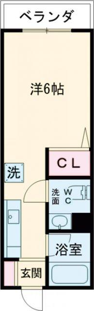 グランカーサ大牟田駅(ワンルーム/6階)の間取り写真