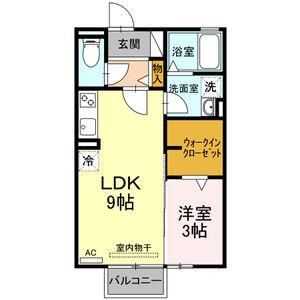 ＪＲ東海交通事業城北線 味美駅(東海交通) 徒歩6分 2階建 築19年(1LDK/2階)の間取り写真