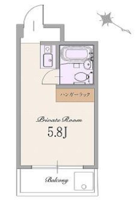 小金井ハイツ(ワンルーム/3階)の間取り写真