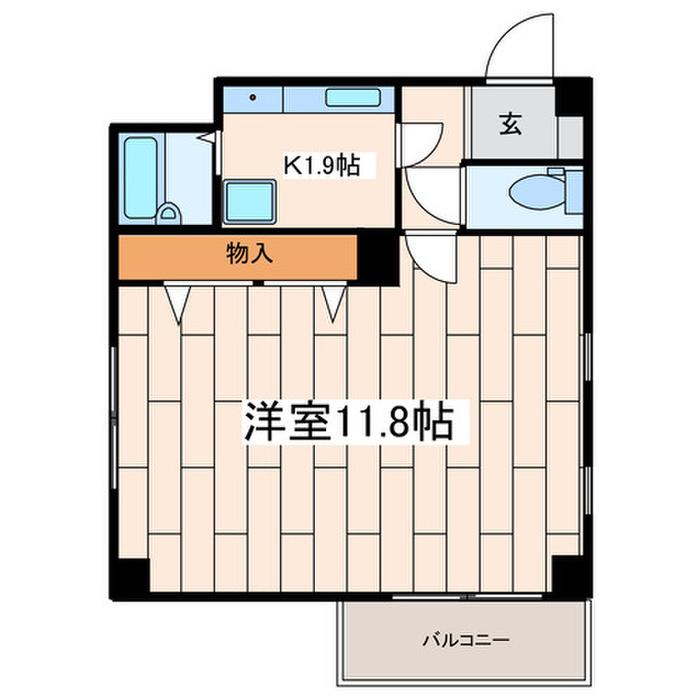 小田急江ノ島線 高座渋谷駅 徒歩13分 3階建 築26年(1K/2階)の間取り写真
