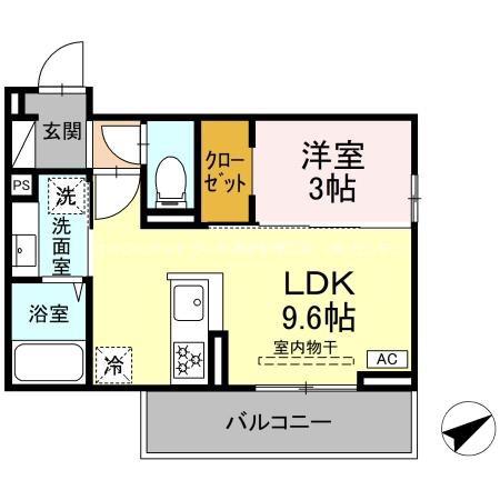 レガーロ(1LDK/2階)の間取り写真