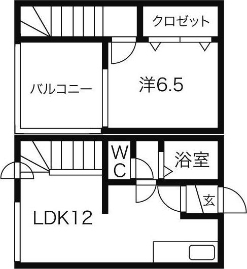 プロスペリティ(1LDK/4階)の間取り写真