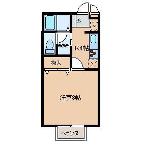 プレミール(1K/1階)の間取り写真