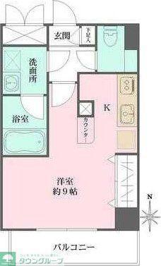 スコラタワー(ワンルーム/4階)の間取り写真