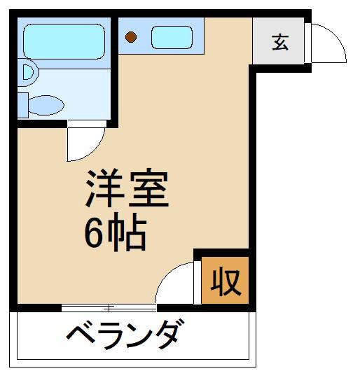 シャト-ユニオン(ワンルーム/2階)の間取り写真