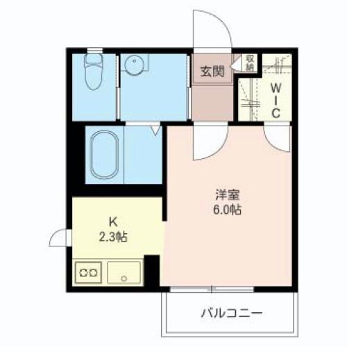 オランジュ(1K/2階)の間取り写真