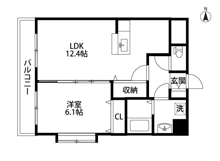 EXCEL VILLA(1LDK/7階)の間取り写真