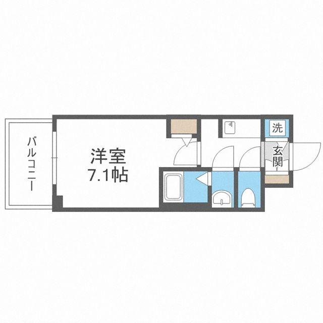 S-RESIDENCE天満GRACIS(1K/10階)の間取り写真