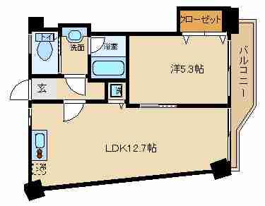 池上台コーポ(1LDK/2階)の間取り写真