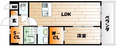ZEGUNA(1LDK/2階)の間取り写真