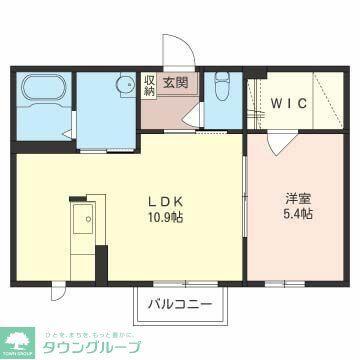 ワイコロアヴィレッジH(1LDK/2階)の間取り写真