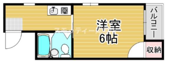 OMレジデンス西加賀屋(1K/2階)の間取り写真
