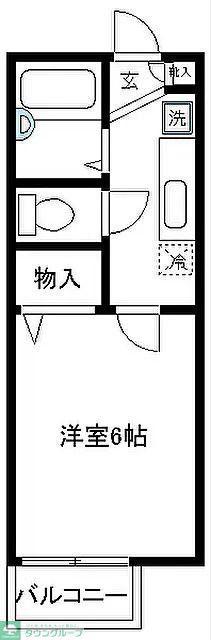 K.CEL.SETAGAYA(1K/1階)の間取り写真