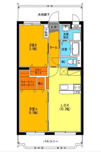 ユーミーSAKAE(2LDK/1階)の間取り写真