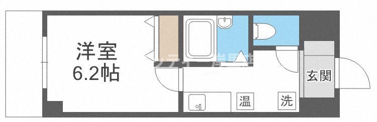 SWISS難波南(1K/6階)の間取り写真
