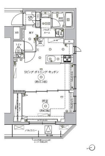 RELUXIA CITY東向島(1LDK/9階)の間取り写真
