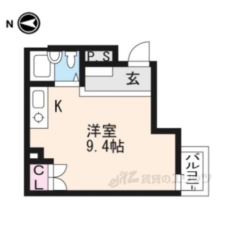 サンナイス浜大津(ワンルーム/3階)の間取り写真