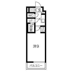 エスペルーモ桜新町(1K/2階)の間取り写真