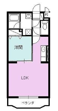 ONE FACE(1LDK/2階)の間取り写真