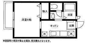 デンハウス妙蓮寺II(ワンルーム/2階)の間取り写真