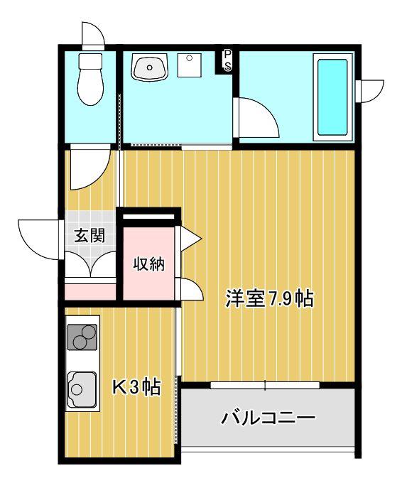エスト ヴィレ ナカノ(1K/1階)の間取り写真