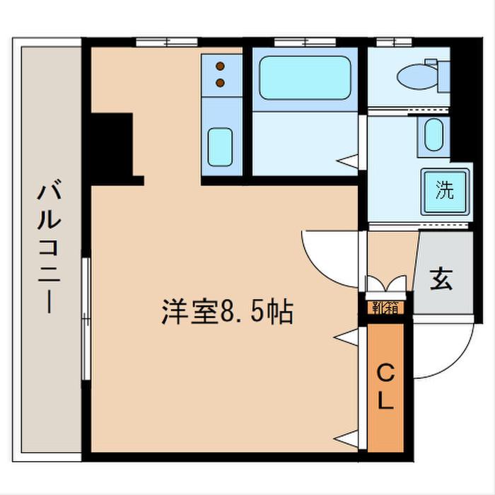ライズ東玉川(ワンルーム/1階)の間取り写真