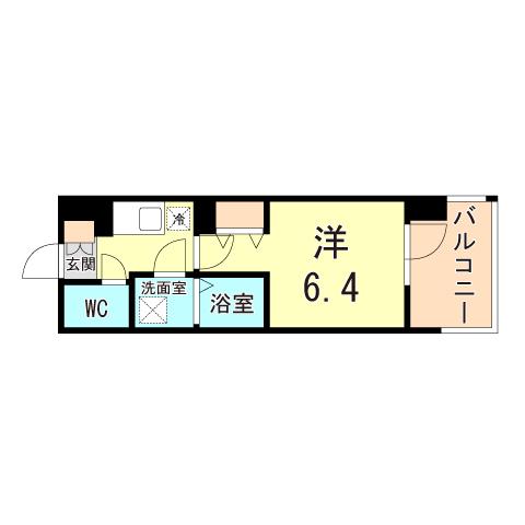 アーバンパーク御幣島(1K/11階)の間取り写真