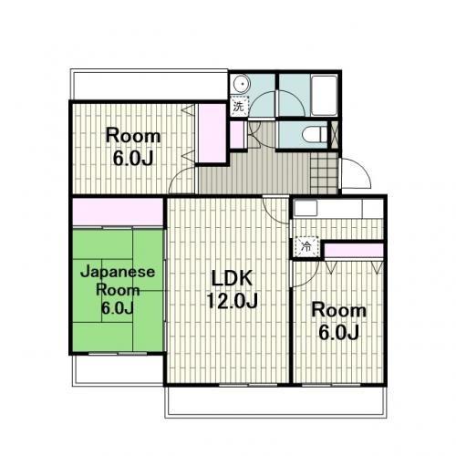 サンコートあかね台(3LDK/2階)の間取り写真