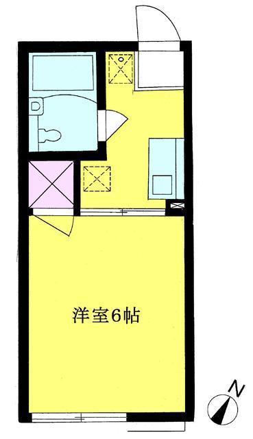 シティハイムさとう(1K/2階)の間取り写真