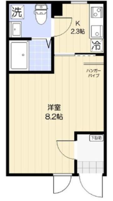 AVEN 京成小岩(1K/1階)の間取り写真