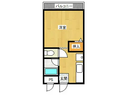 コーポサフラン(1K/2階)の間取り写真