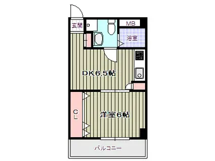 天王寺MIYO(1DK/4階)の間取り写真