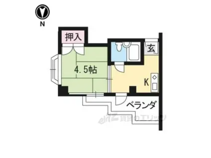 サンファーストビル(ワンルーム/4階)の間取り写真