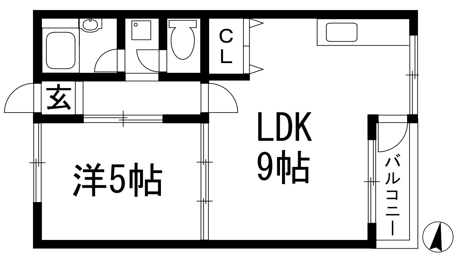 アイランド箕面(1LDK/2階)の間取り写真