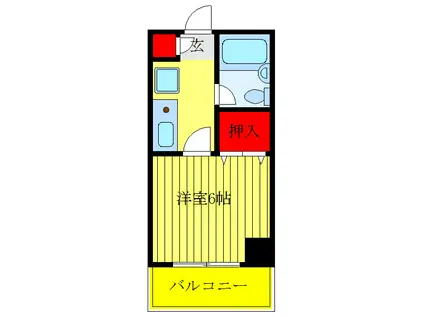 ドエルムラカミ(1K/2階)の間取り写真