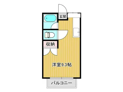 エクセルハイツ箱崎Ⅵ(ワンルーム/2階)の間取り写真