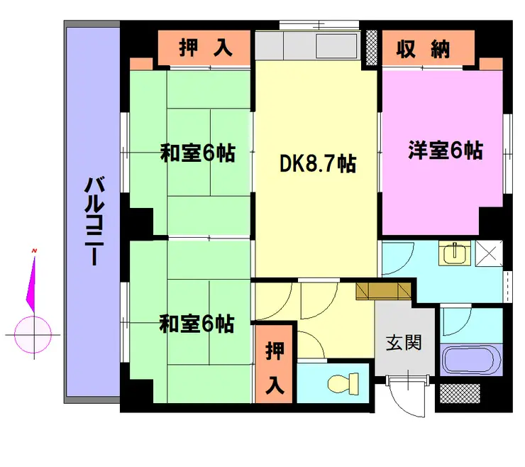 エスポワール川口 1階階 間取り