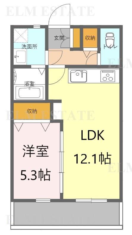 DOLCE II (1LDK/2階)の間取り写真