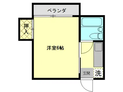 メゾン西田(1K/2階)の間取り写真