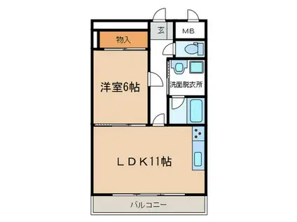 KATOHマンション(1LDK/3階)の間取り写真