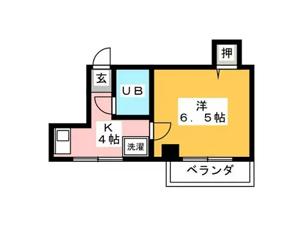 萩原コーポ(1K/1階)の間取り写真