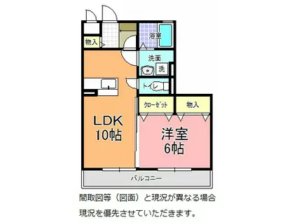 MITO DREAM(1LDK/2階)の間取り写真