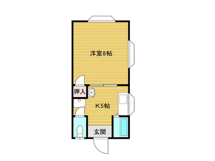 ボーヌングすがはら(1K/2階)の間取り写真