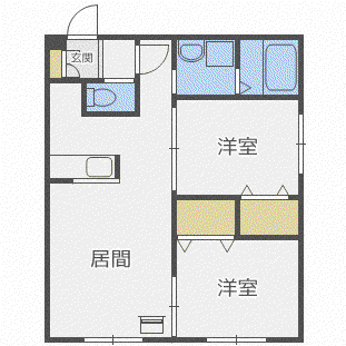 アステローペ24(2LDK/4階)の間取り写真