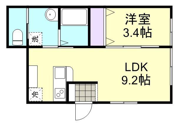 ソレイユ・ルヴァン(1LDK/1階)の間取り写真