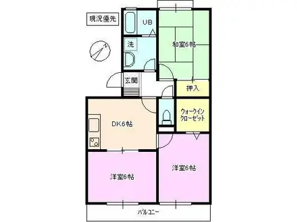 フェニックスST(3DK/2階)の間取り写真