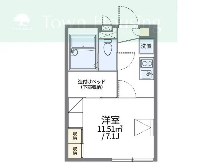 レオパレスはざま 2階階 間取り