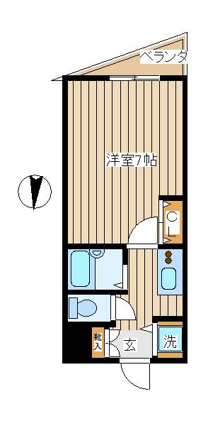ジュエル荻窪参番館(1K/2階)の間取り写真